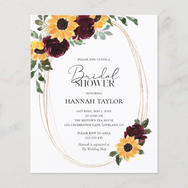 Lámina Invitación a la ducha de novia para Rosas de giras (Anverso)