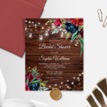 Invitación a la ducha de novia ruidosa en Borgoña