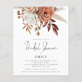 Lámina Invitación a la ducha de novia Terracotta Florals