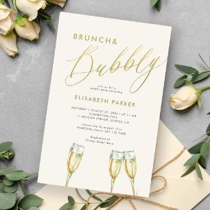 Lámina Invitación a la ducha de novia y brunch presupuest