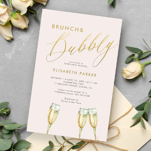 Lámina Invitación a la ducha de novia y brunch presupuest