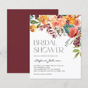 Lámina Invitación a la ducha de novias con Bouquet floral
