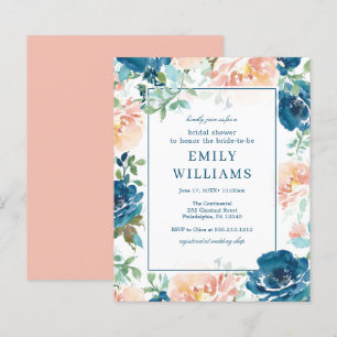 Lámina Invitación a la ducha de novias con florecimiento 