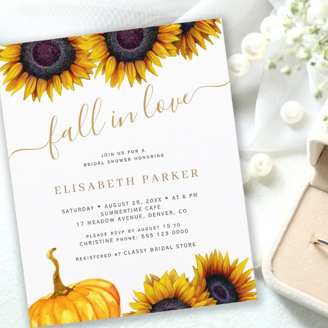 Lámina Invitación a la ducha de novias con flores de Fall (Subido por el creador)