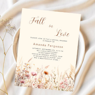 Lámina Invitación a la ducha de novias con flores silvest