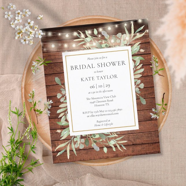 Lámina Invitación a la ducha de novias con luces de cuerd (Subido por el creador)