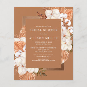 Lámina Invitación a la ducha de novias de algodón de las