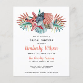 Lámina Invitación a la ducha de novias de Budget Sea Cora