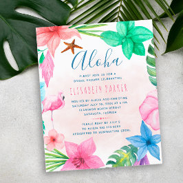 Lámina Invitación a la ducha de novias de verano con flor