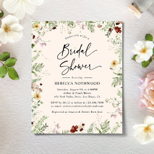 Lámina Invitación a la ducha de novias del Boho rosa de p