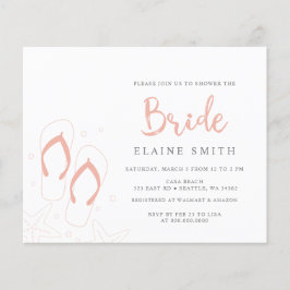 Lámina Invitación a la ducha de novias en la playa de Fli