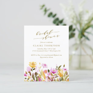Lámina Invitación a la ducha de novias en verano con flor