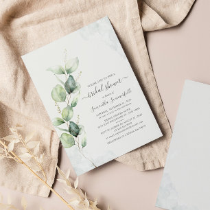 Lámina Invitación a la ducha de novias Eucalyptus Elegant