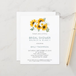 Lámina Invitación a la ducha de novias Rustic Sunflowers
