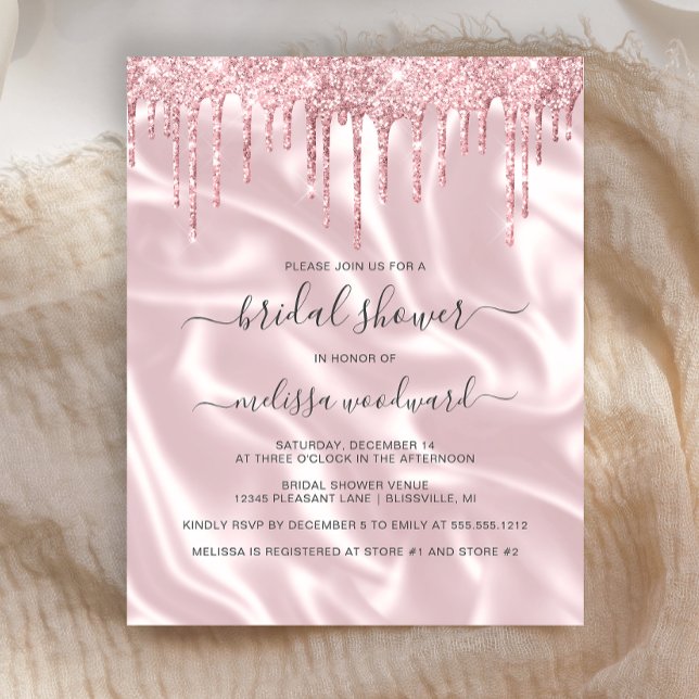 Lámina Invitación a la ducha de novias Satin, Purpurina r (Subido por el creador)