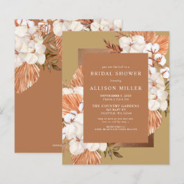 Lámina Invitación a la ducha de novias Terracotta Pampas
