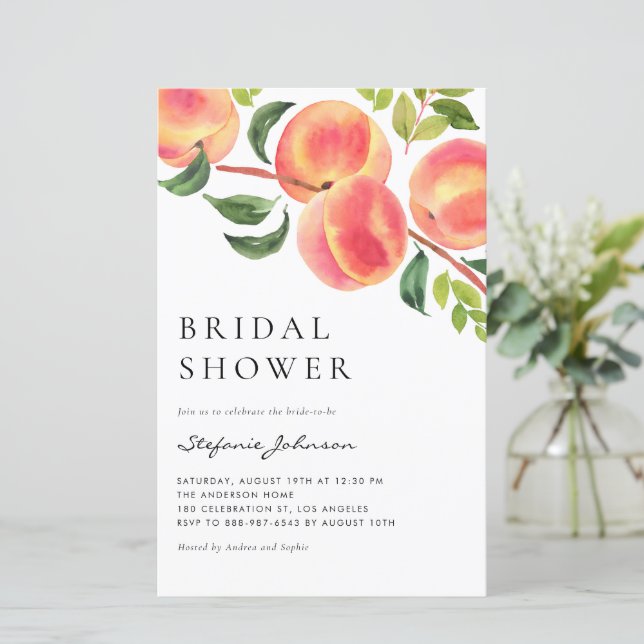 Lámina Invitación a la ducha de novias veraniega de los m (Anverso de pie)