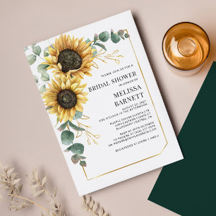 Lámina Invitación a la ducha nupcial de Eucalyptus Sunflo
