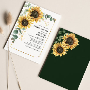 Lámina Invitación a la ducha nupcial de Eucalyptus Sunflo