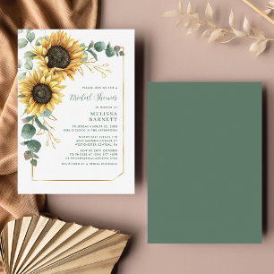 Lámina Invitación a la ducha nupcial de Sunflower Eucalyp