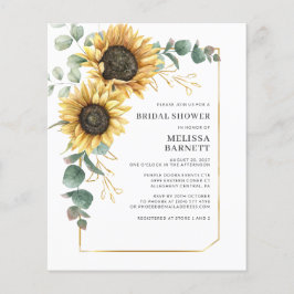 Lámina Invitación a la ducha nupcial de Sunflower Eucalyp