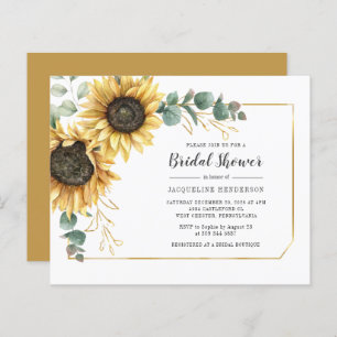 Lámina Invitación a la ducha nupcial de Sunflower Eucalyp