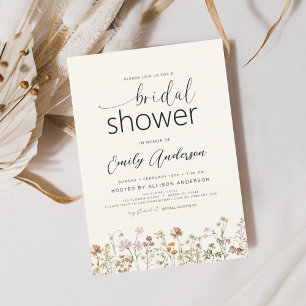 Lámina Invitación a la ducha nupcial del Boho Wildflower 