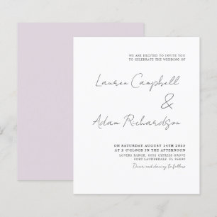 Lámina Invitación a la elegante boda blanca y negra del p