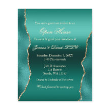 Invitación a la fiesta corporativa de oro Verde az