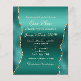 Lámina Invitación a la fiesta corporativa de oro Verde az