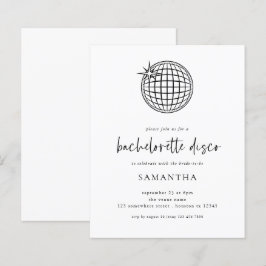 Lámina Invitación a la fiesta de Bachelorette Script de D