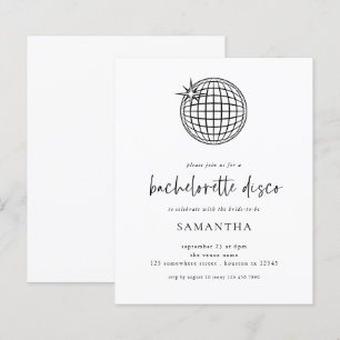 Lámina Invitación a la fiesta de Bachelorette Script de D