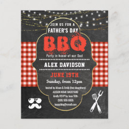 Lámina Invitación a la fiesta de barbacoa del Día del Pad