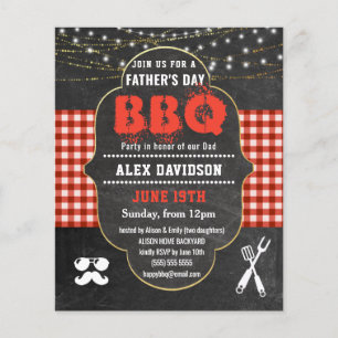 Lámina Invitación a la fiesta de barbacoa del Día del Pad