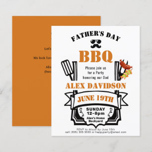 Lámina Invitación a la fiesta de barbacoa del patio trase