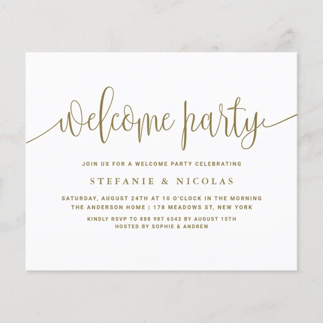 Lámina Invitación a la fiesta de bienvenida de la caligra (Anverso)