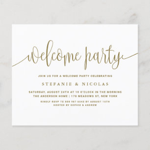 Lámina Invitación a la fiesta de bienvenida de la caligra