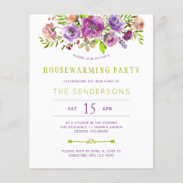 Lámina Invitación a la fiesta de calentamiento de la casa