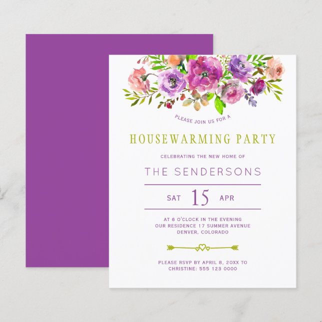 Lámina Invitación a la fiesta de calentamiento de la casa (Anverso / Reverso)