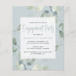 Lámina Invitación a la fiesta de compromiso de Eucalyptus