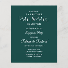 Lámina Invitación a la fiesta de compromiso del futuro Sr