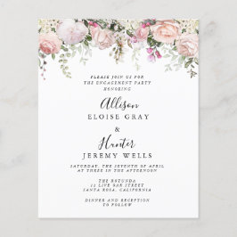 Lámina Invitación a la fiesta de compromiso elegante