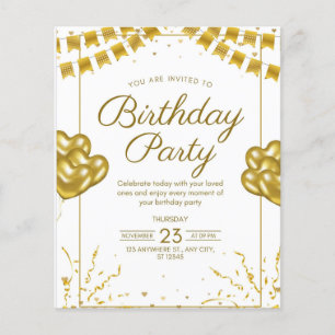 Lámina Invitación a la fiesta de cumpleaños