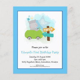 Lámina Invitación a la fiesta de cumpleaños 1 niño pequeñ