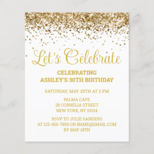 Lámina Invitación a la fiesta de cumpleaños 30 de Budget 