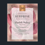 Lámina Invitación a la fiesta de cumpleaños 30 del rosa d<br><div class="desc">Elegante polvoriento rosa rosa y rosa dorado glam purpurina tipografía moderna escritura moda femenina giratoria femenina PRESUPUESTO invitación de cumpleaños. Adecuado para dulces Dieciséis/cualquier edad de cumpleaños: 21, 30, 40, 50, 60, 70, 75, 80, 90, 100. LEA ESTO ANTES DE COMPRAR! Se trata de una tarjeta de bajo costo impresa...</div>