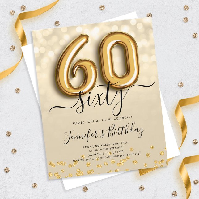 Lámina Invitación a la fiesta de cumpleaños 60 Purpurina  (Subido por el creador)