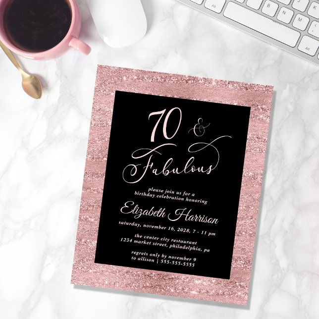 Lámina Invitación a la fiesta de cumpleaños 70 de Budget  (Subido por el creador)