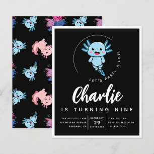 Lámina Invitación a la fiesta de cumpleaños de Axolotl de