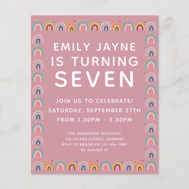 Lámina Invitación a la fiesta de cumpleaños de las arcas  (Anverso)